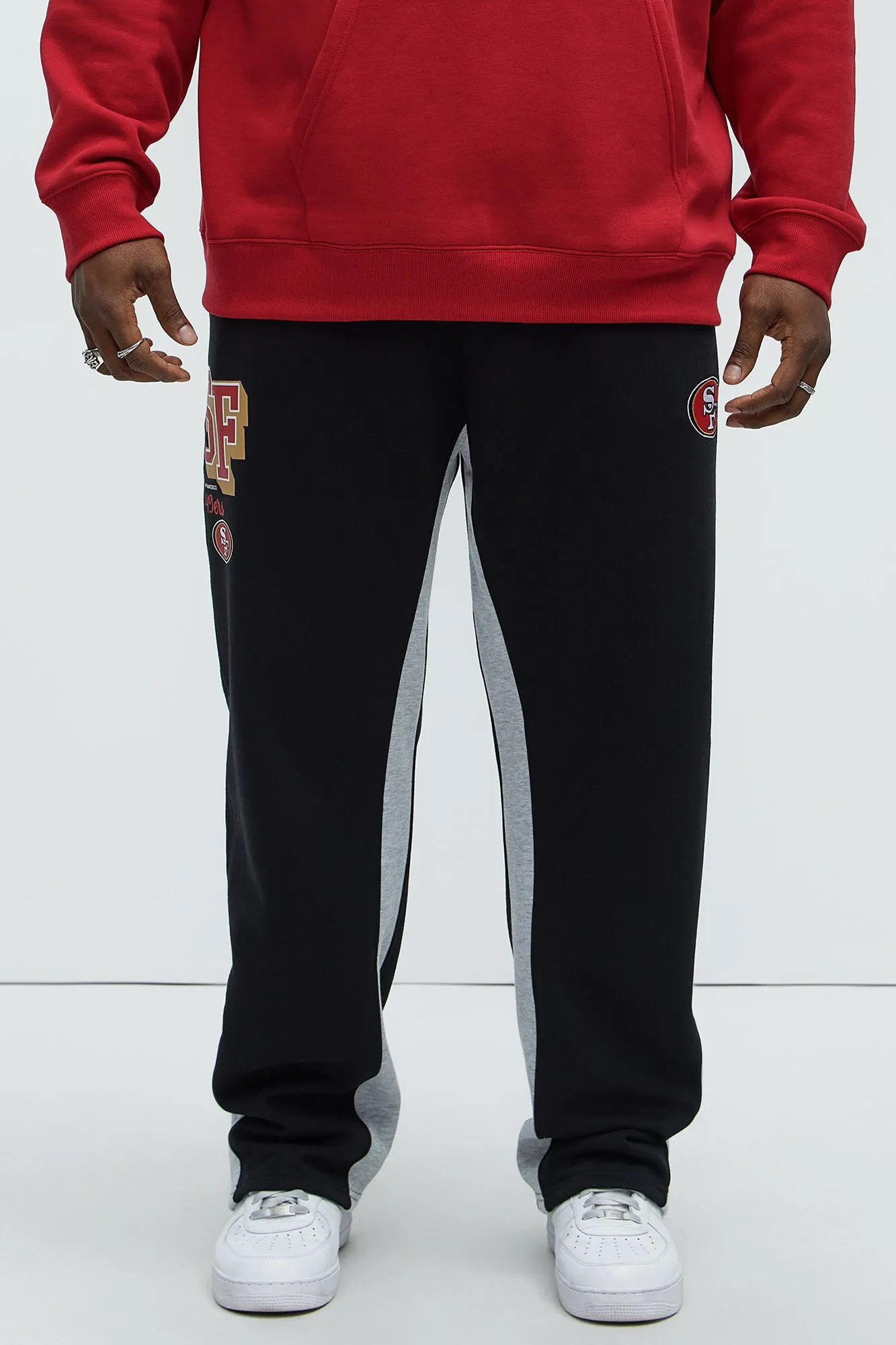 49ers Bold Flare Sweatpants - Black