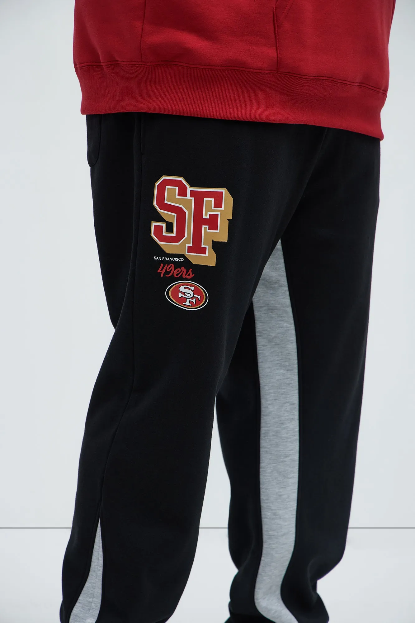 49ers Bold Flare Sweatpants - Black