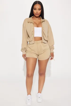 A Flight Away Lounge Short - Taupe