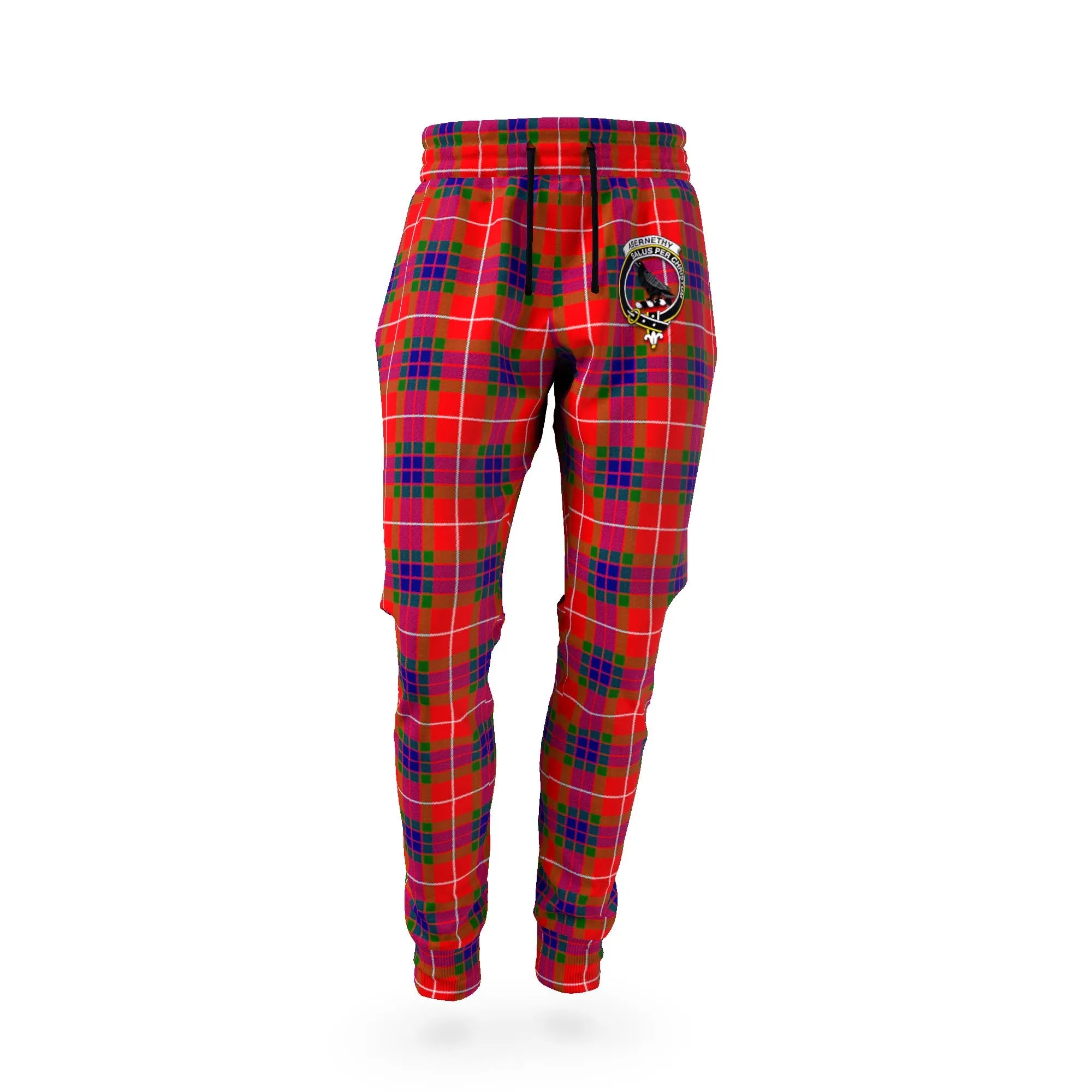 Abernethy Tartan Joggers Pants with Family Crest