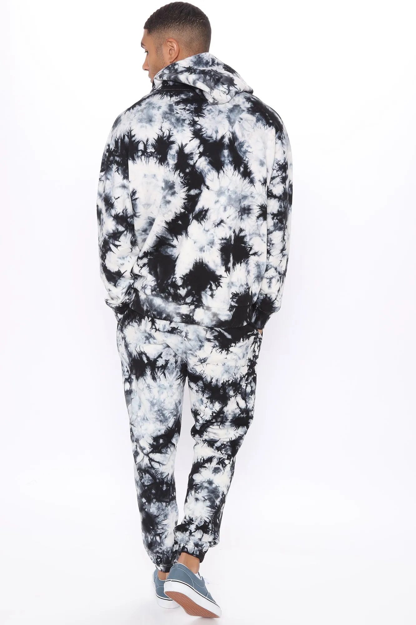 Alix Tie Dye Jogger - White/Black