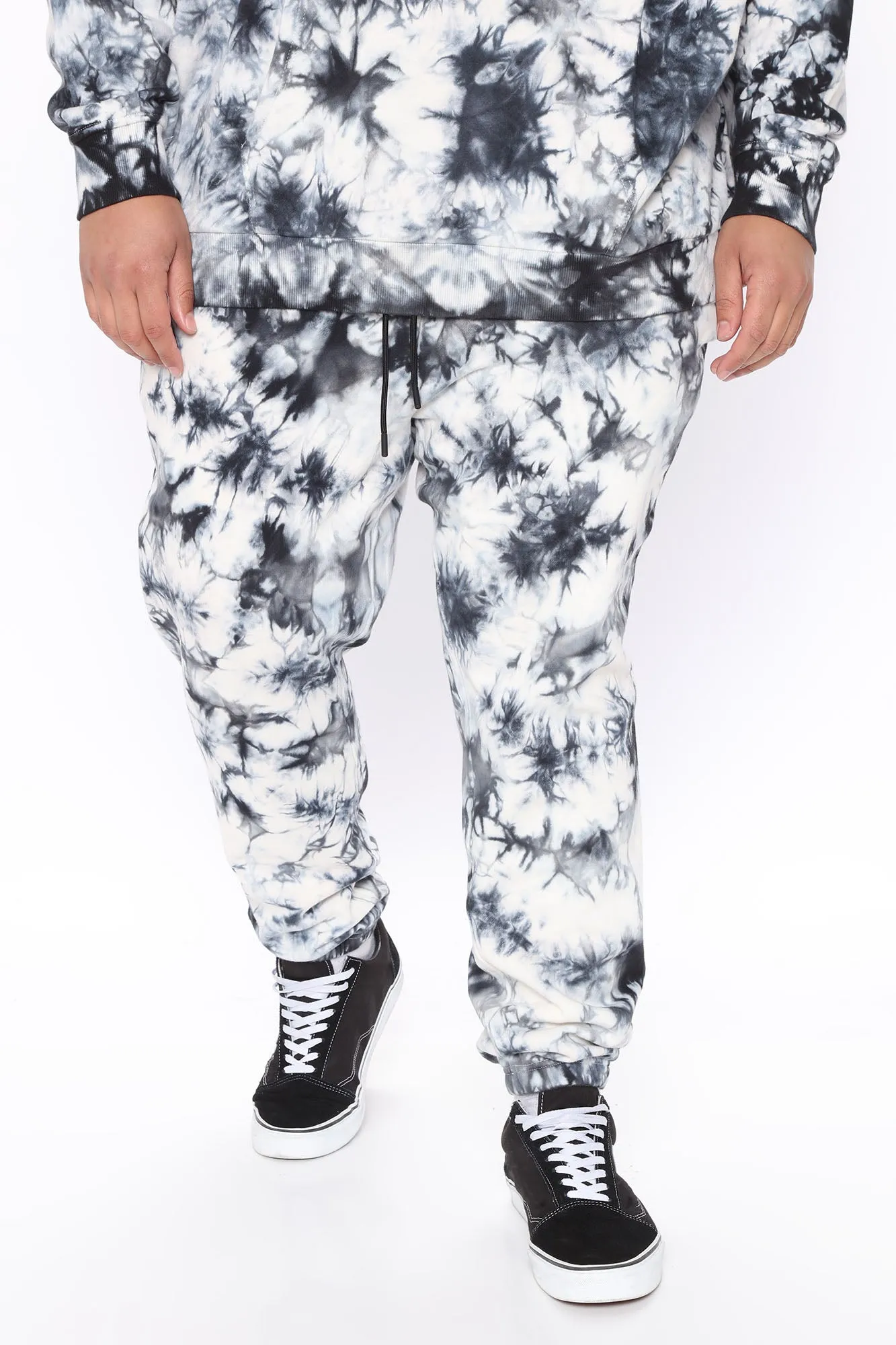 Alix Tie Dye Jogger - White/Black