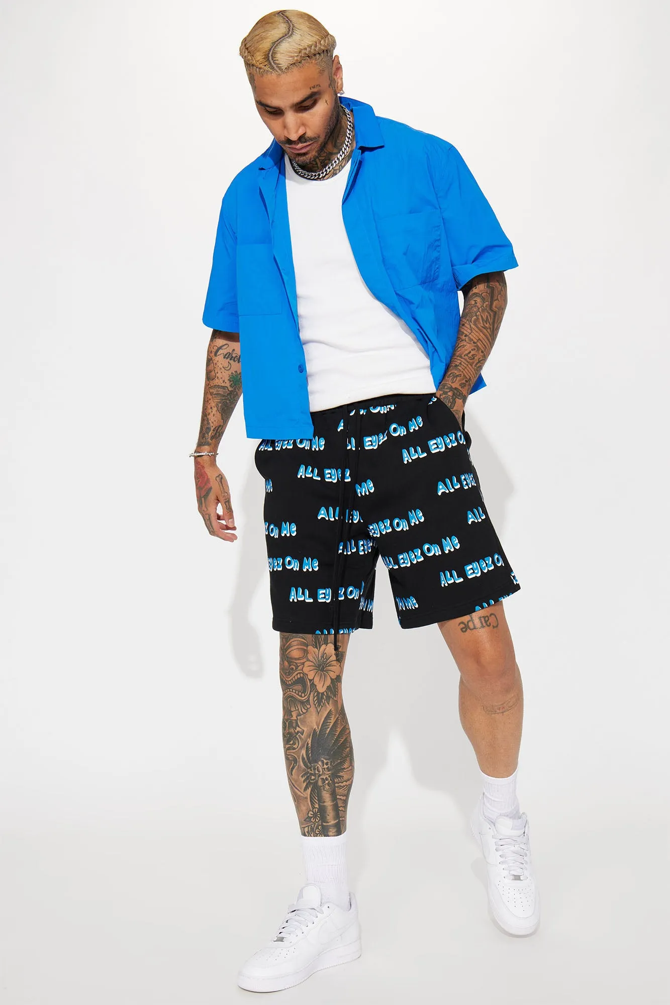 All Eyes On Me Relaxed Shorts - Black/combo