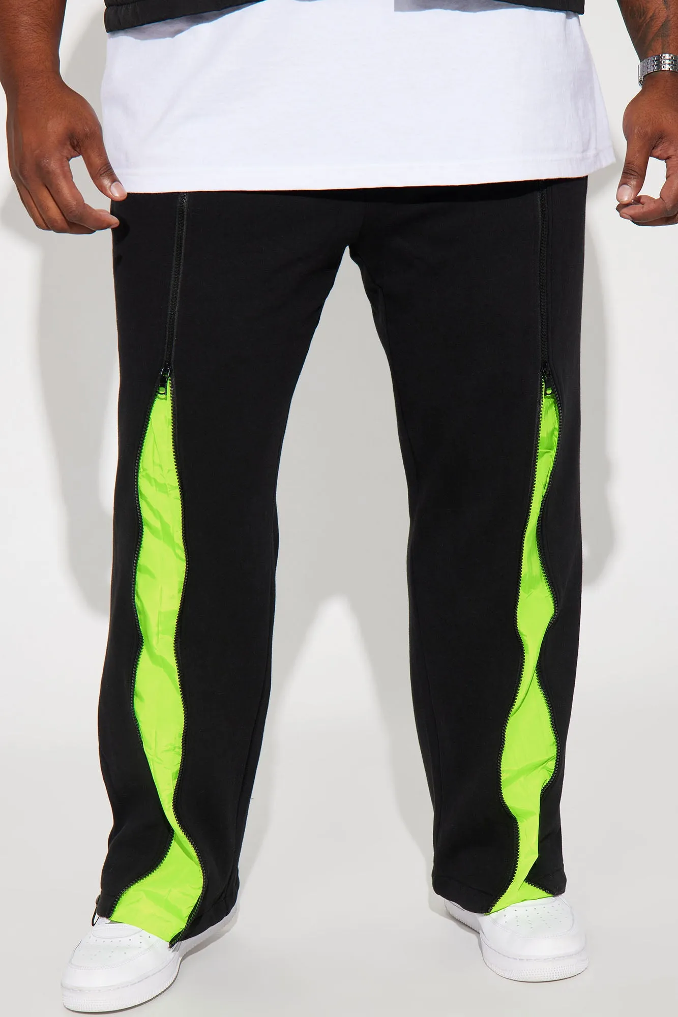 All In The Zippers Tyson Straight Sweatpant - Black