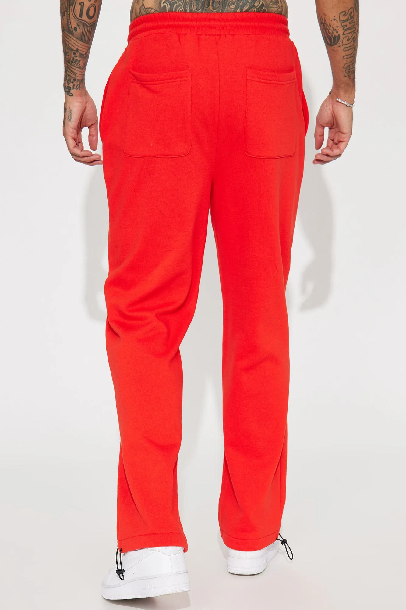 All In The Zippers Tyson Straight Sweatpant - Red