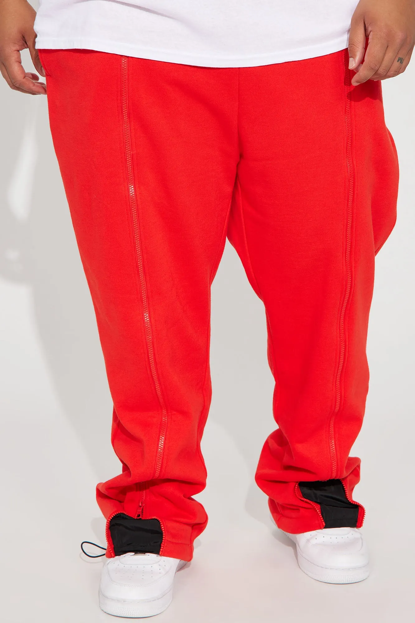 All In The Zippers Tyson Straight Sweatpant - Red