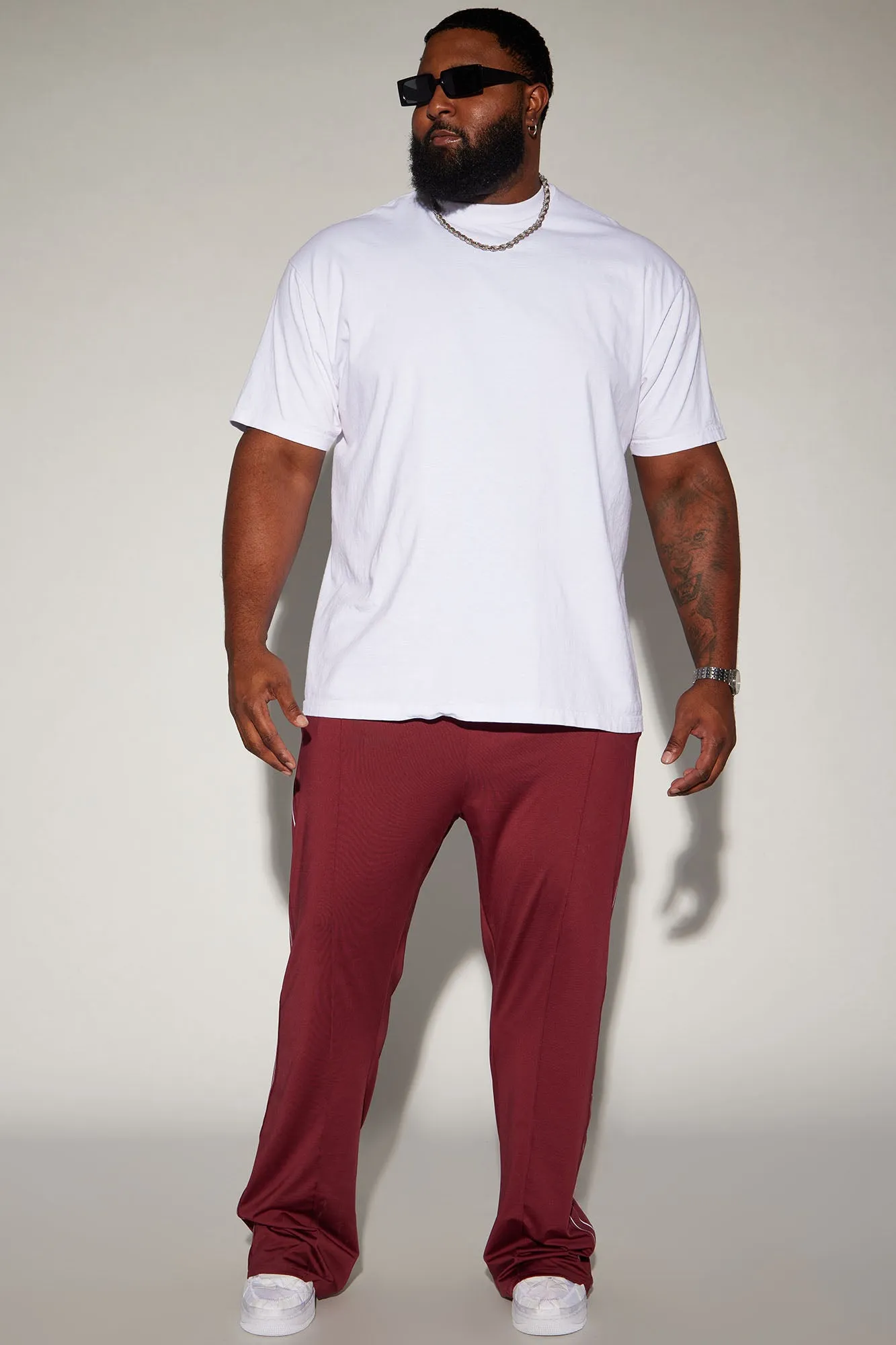 Almost Famous Flare Sweatpant - Burgundy