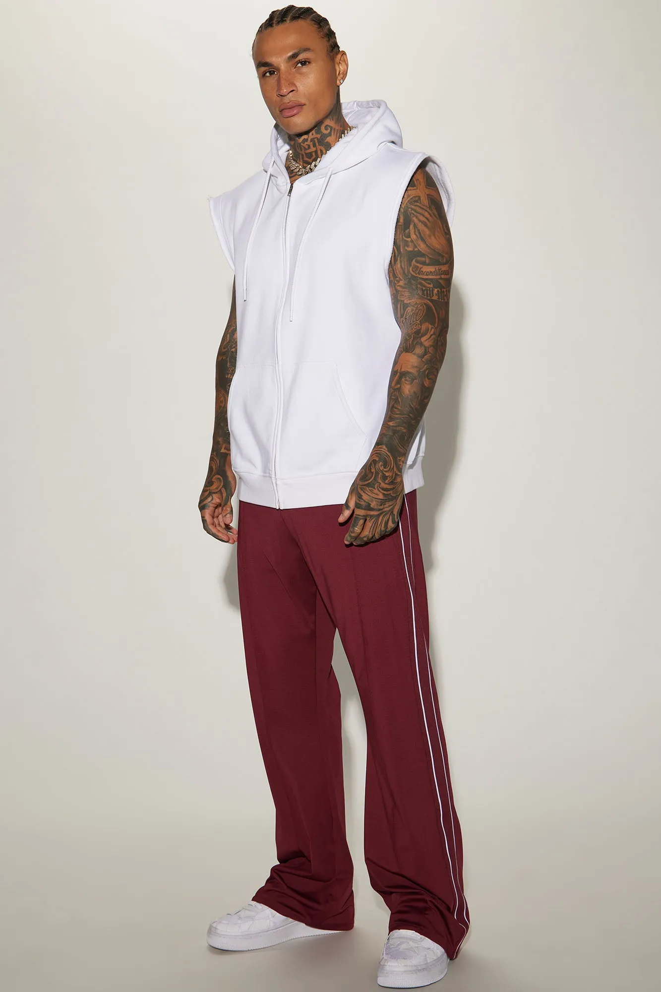 Almost Famous Flare Sweatpant - Burgundy