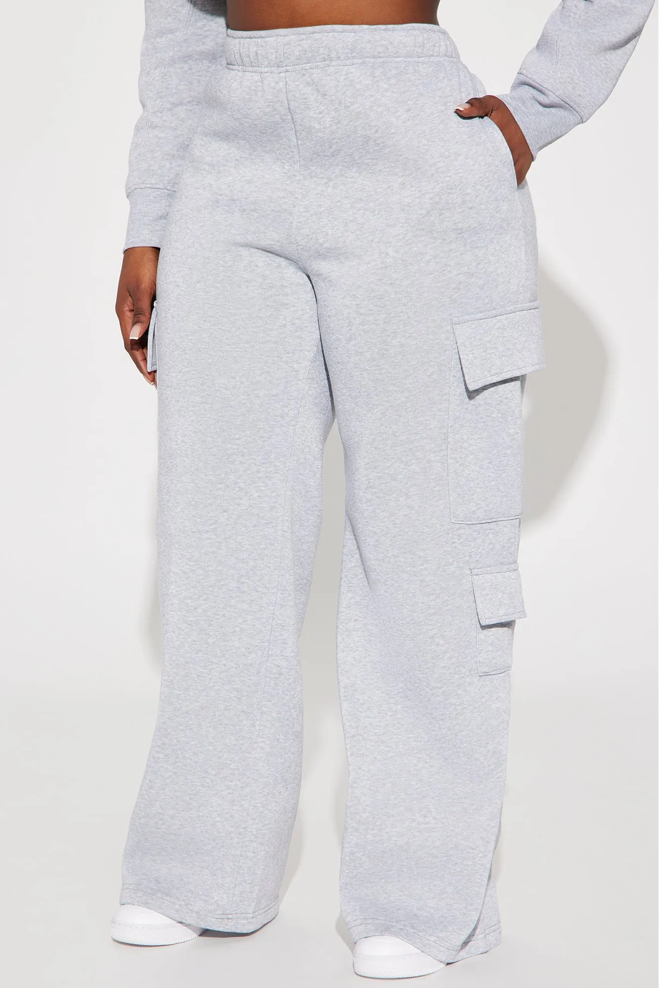 Anais Wide Leg Lounge Pant - Heather Grey