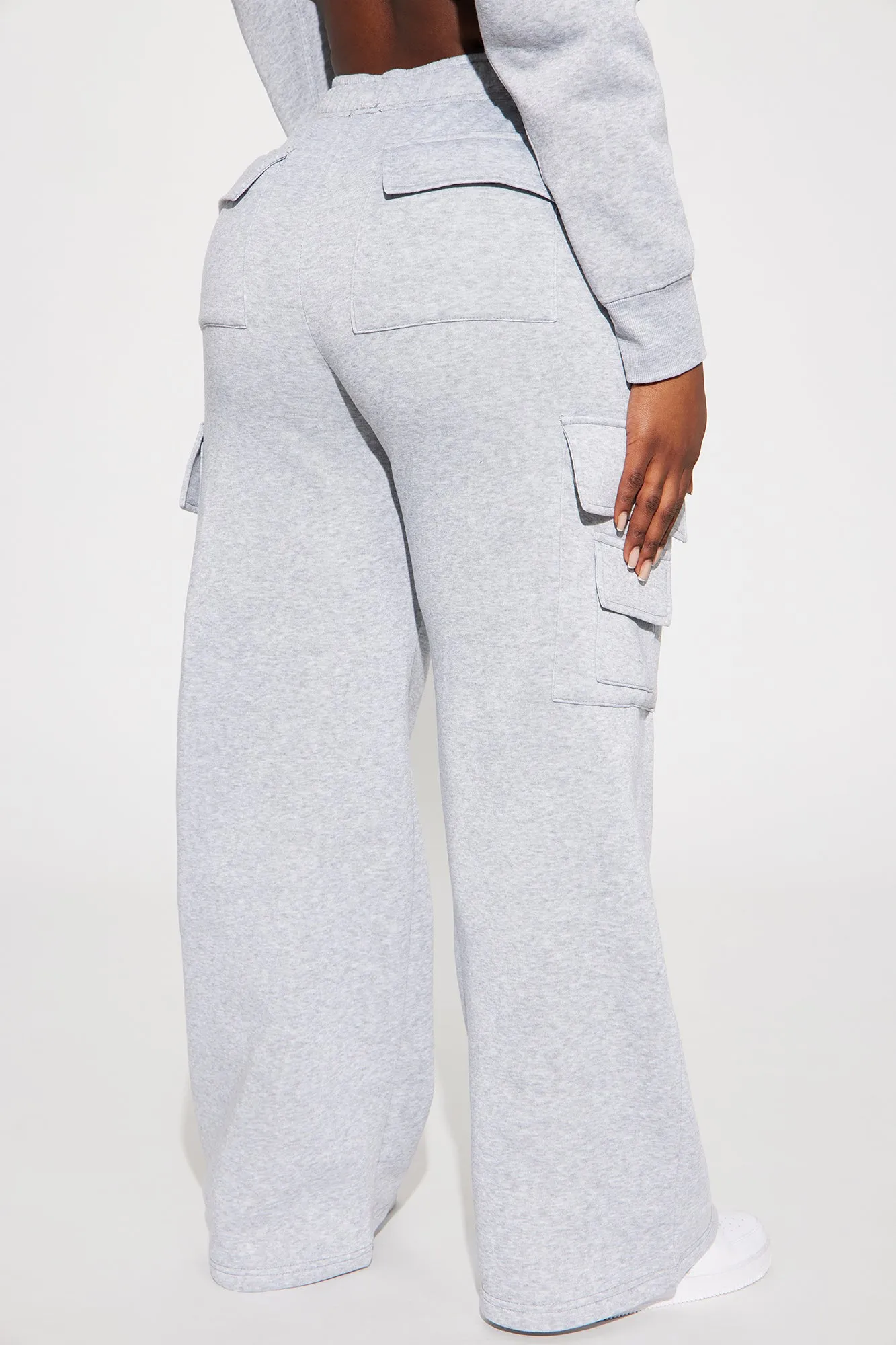 Anais Wide Leg Lounge Pant - Heather Grey