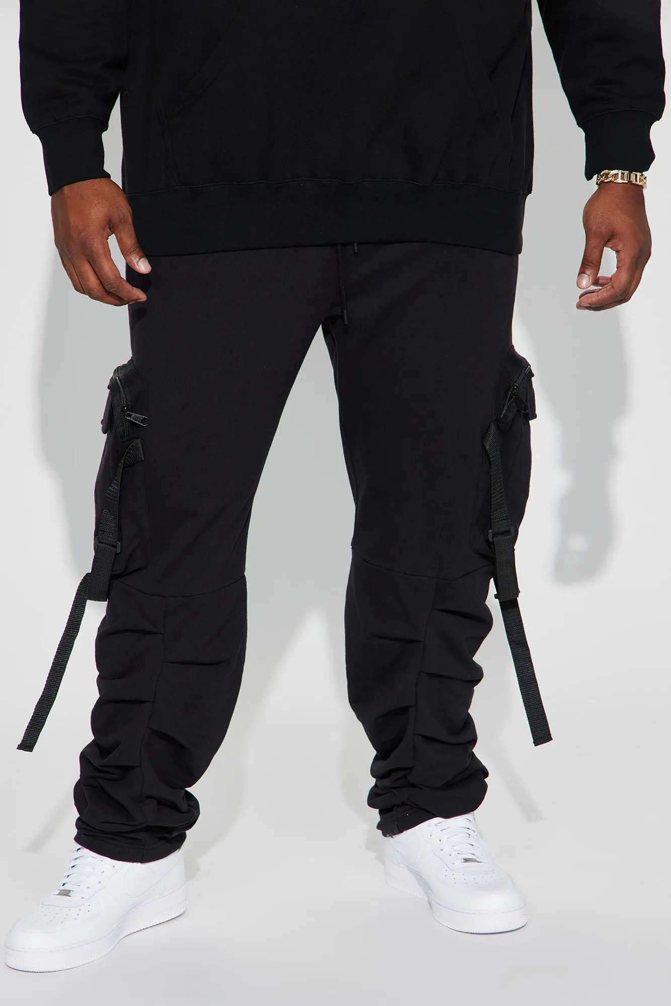 Arrange The Time Cargo Pants - Black