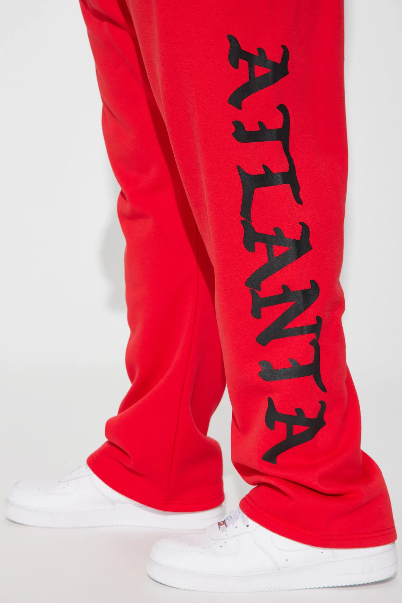 ATL Script Straight Sweatpant - Red