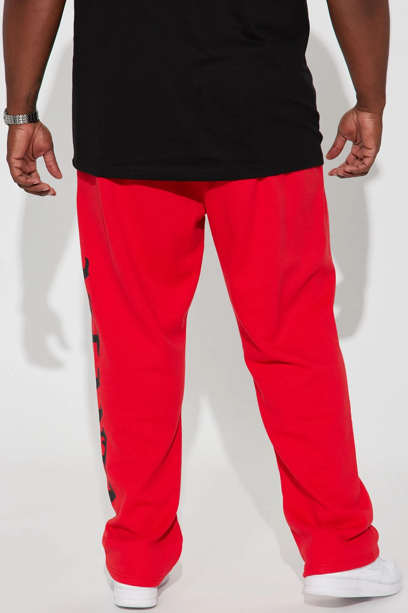 ATL Script Straight Sweatpant - Red