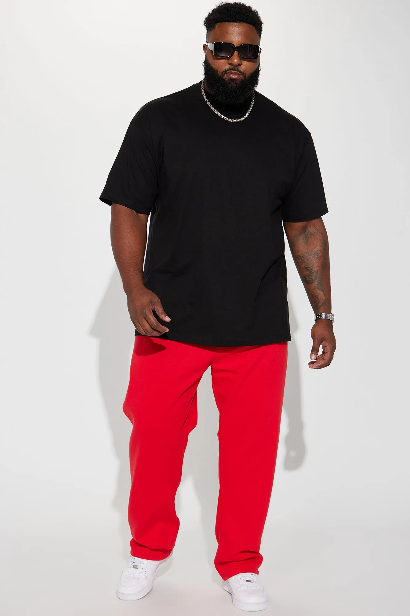 ATL Script Straight Sweatpant - Red