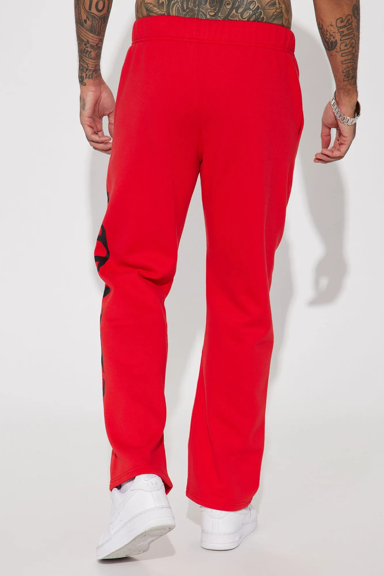 ATL Script Straight Sweatpant - Red