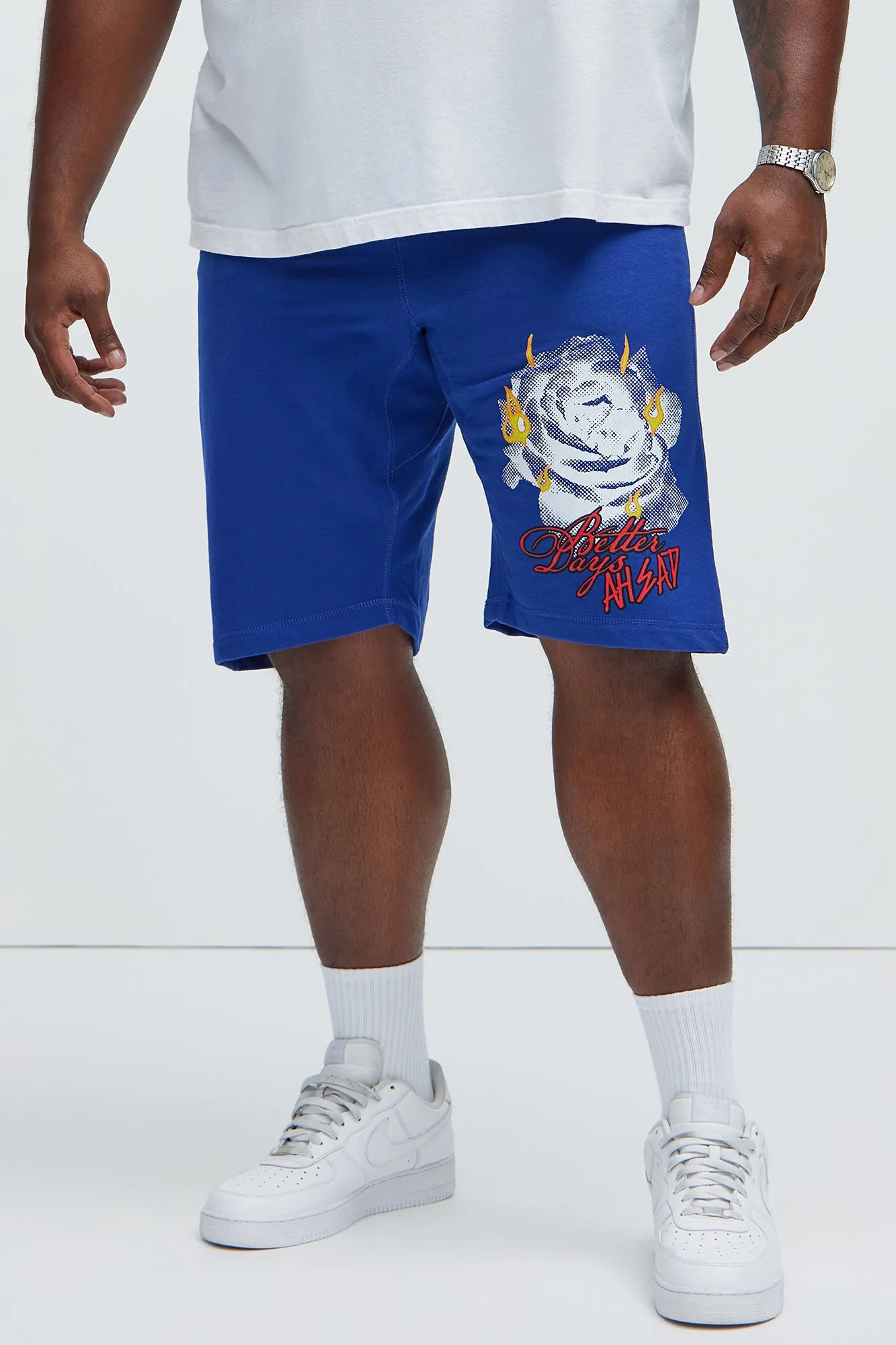 Better Days Blooming Sweatshorts - Royal