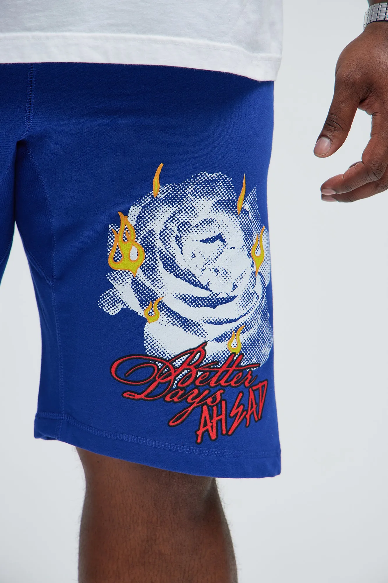 Better Days Blooming Sweatshorts - Royal