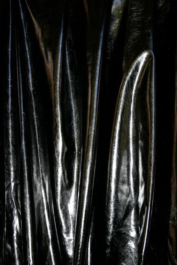 Black Metallic Spandex Fabric Sample