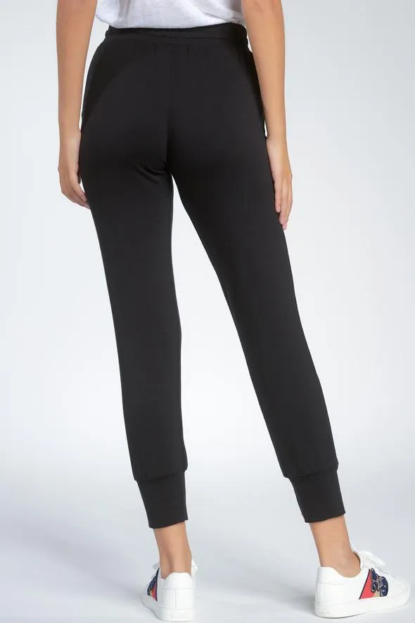 Black Tie Waist Jogger Pant