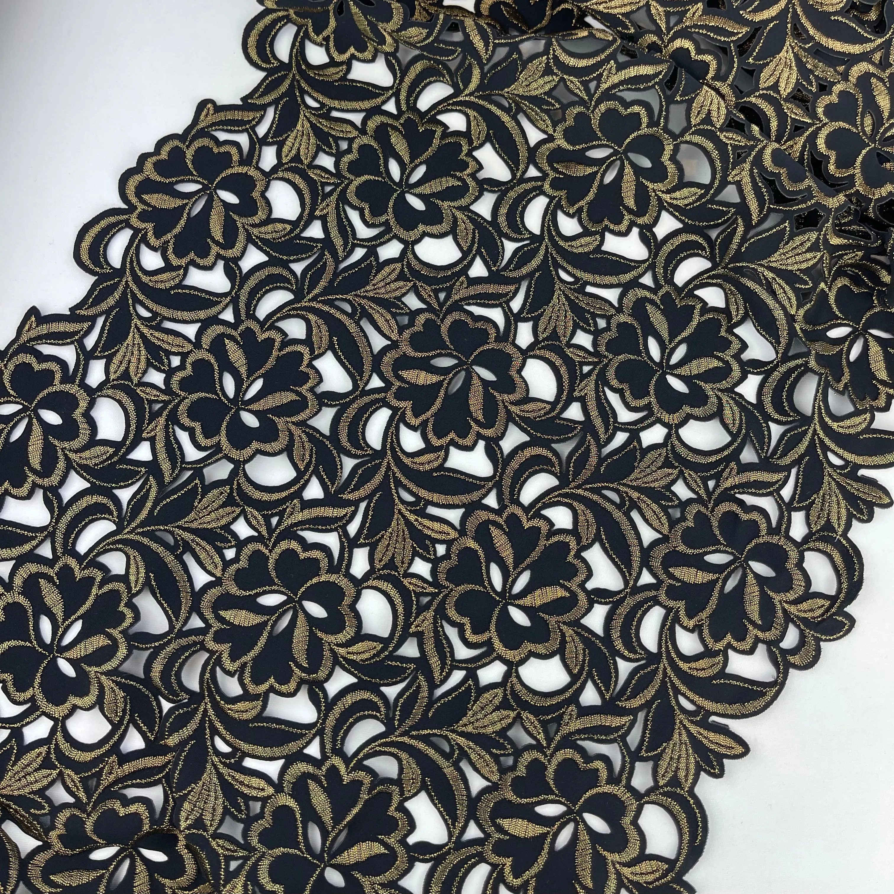 Bronze Embroidered Spandex