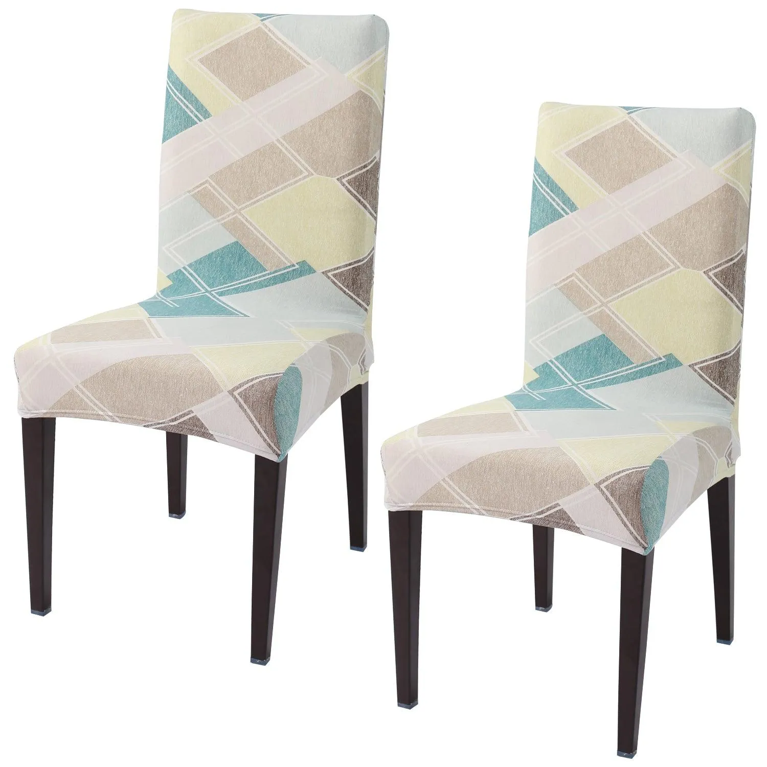 Elastic Stretchable Dining Chair Cover, Pastel Diamond