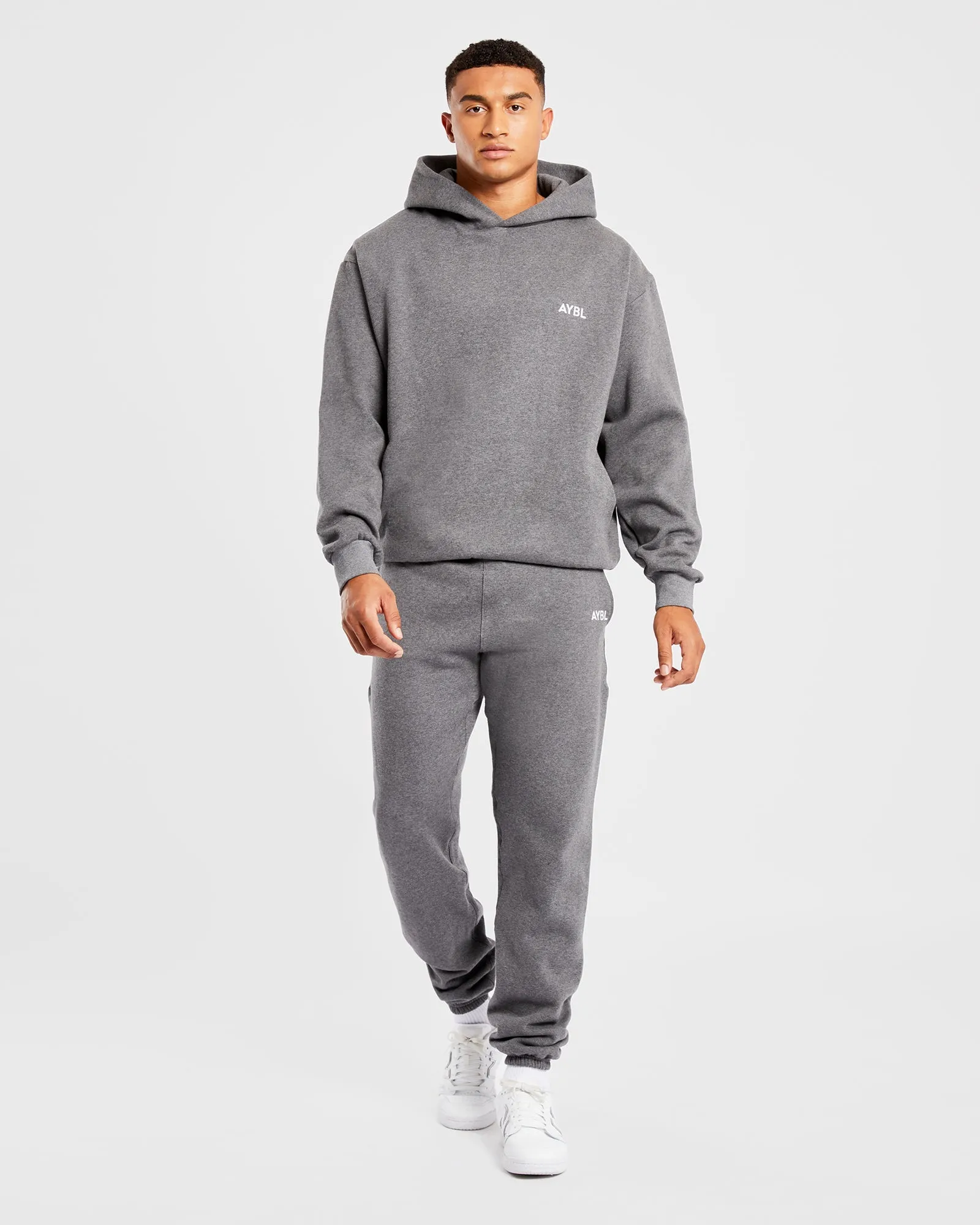 Essential Oversized Joggers - Charcoal Marl