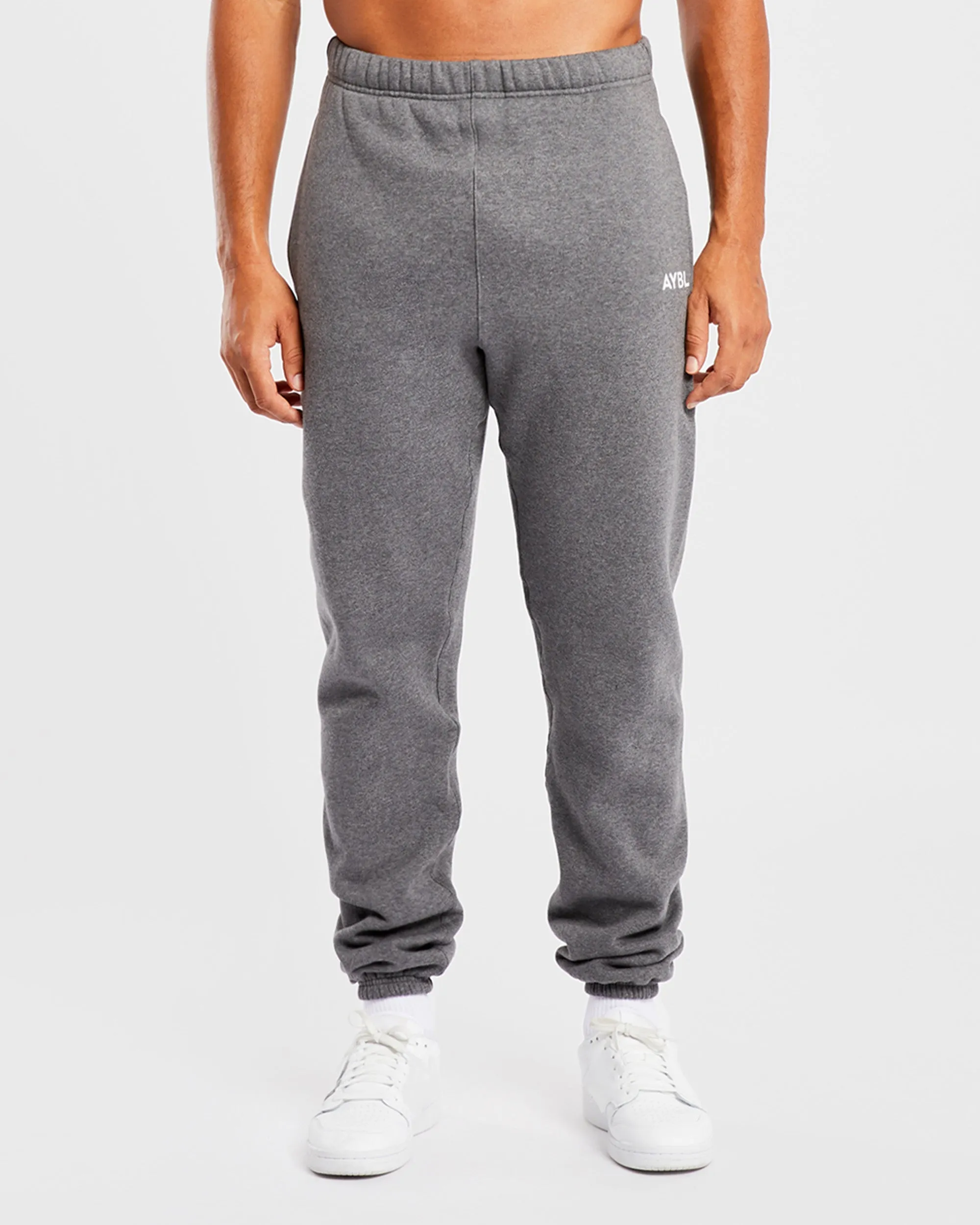 Essential Oversized Joggers - Charcoal Marl