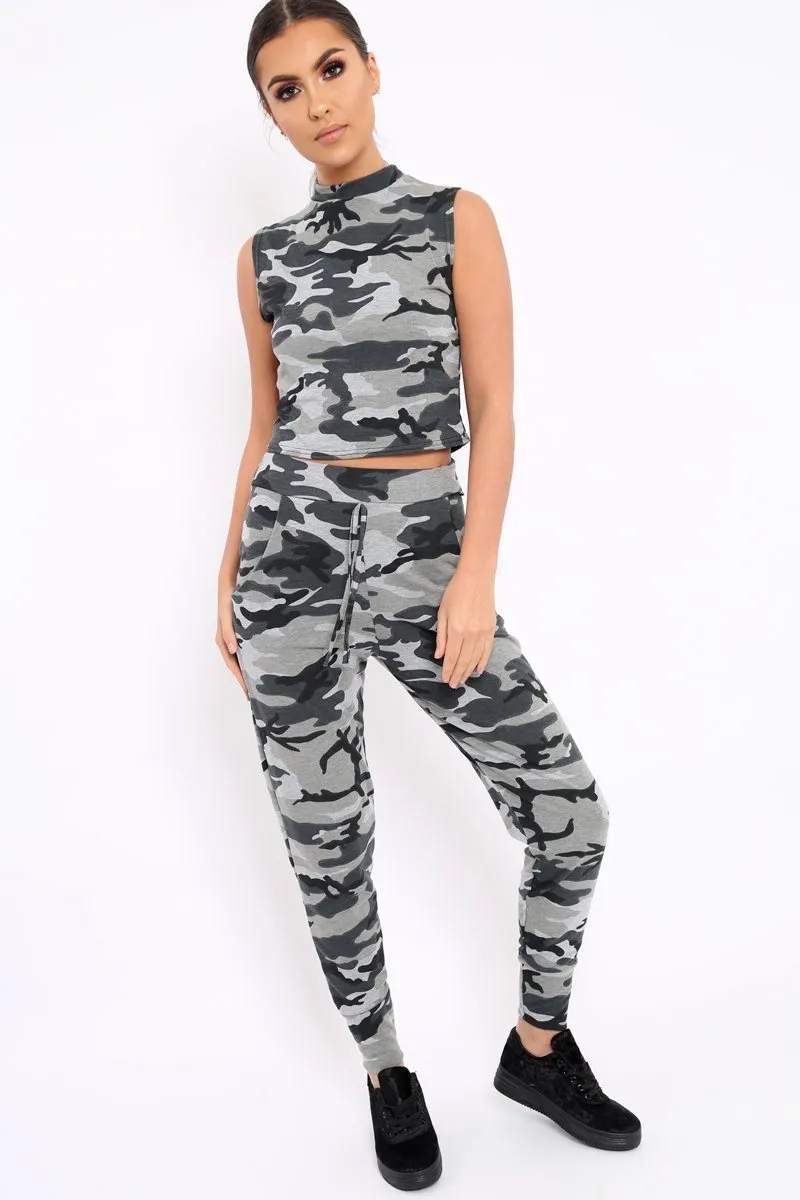 Grey Camo Lounge Wear Set - Hayda