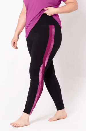 Legging Taille haute Le Slalom 27'' Taille Plus (Fuchsia-Doux) de MOOV Activewear