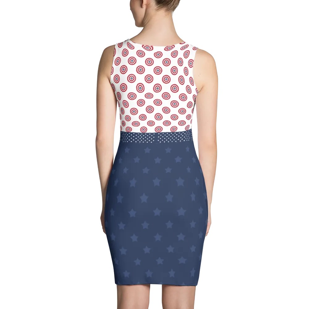 Make America Great Red Circles Bodycon Dress