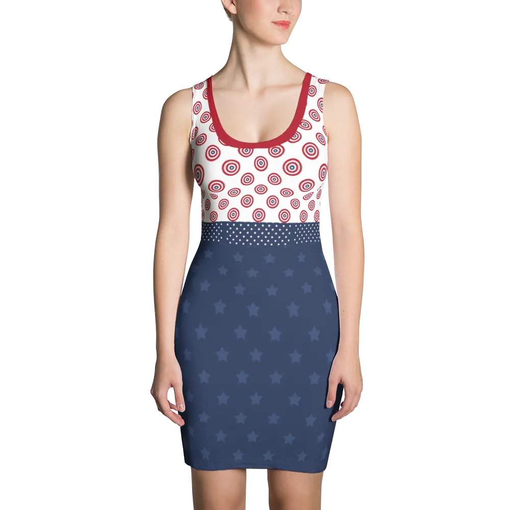 Make America Great Red Circles Bodycon Dress