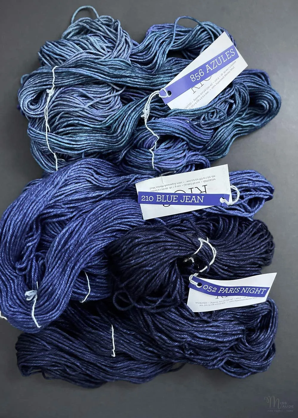 Malabrigo. Rios Merino Worsted 10ply. Azules 856