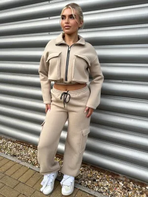 PORTER BEIGE COMBAT TRACKSUIT