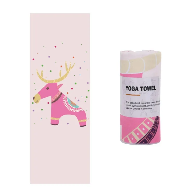 Printed Soft Yoga Mat Non-Slip Yoga Towel, Size: 185 x 65cm(Dream Deer)