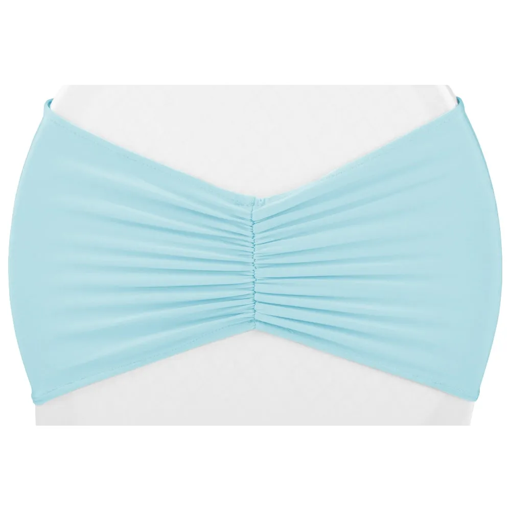 Ruffled Spandex Chair Band - Baby Blue