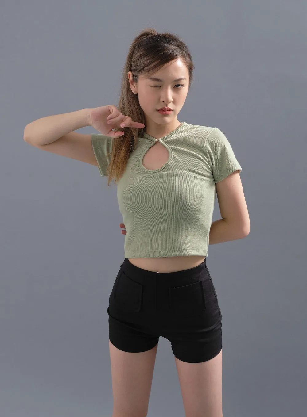 Spandex Double Pocketed Shorts CM12