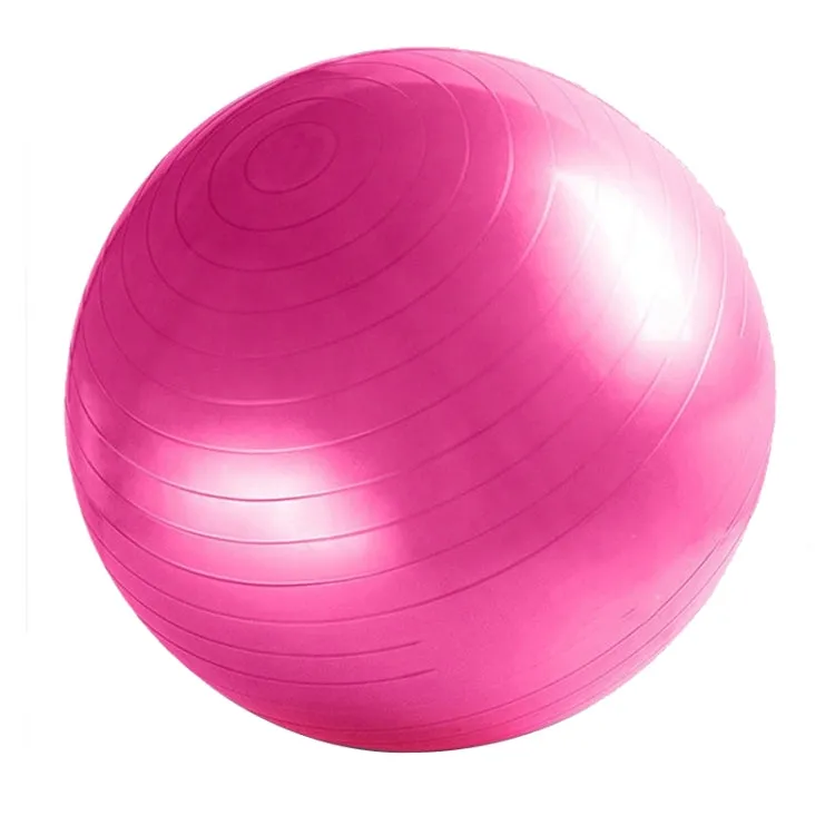 Thickening Explosion-proof Big Yoga Ball Sport Fitness Ball Environmental Pregnant Yoga Ball, Diameter: 55cm(Pink)