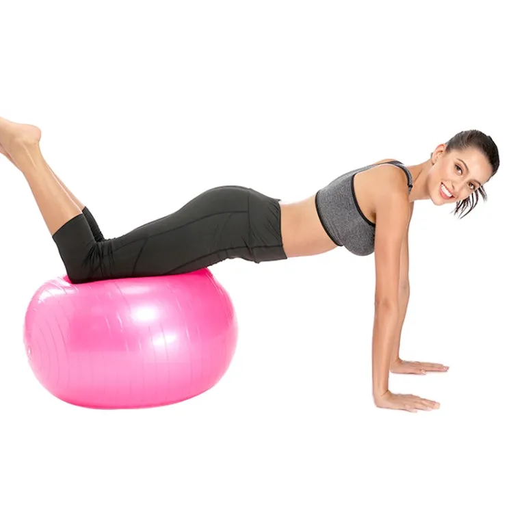 Thickening Explosion-proof Big Yoga Ball Sport Fitness Ball Environmental Pregnant Yoga Ball, Diameter: 55cm(Pink)