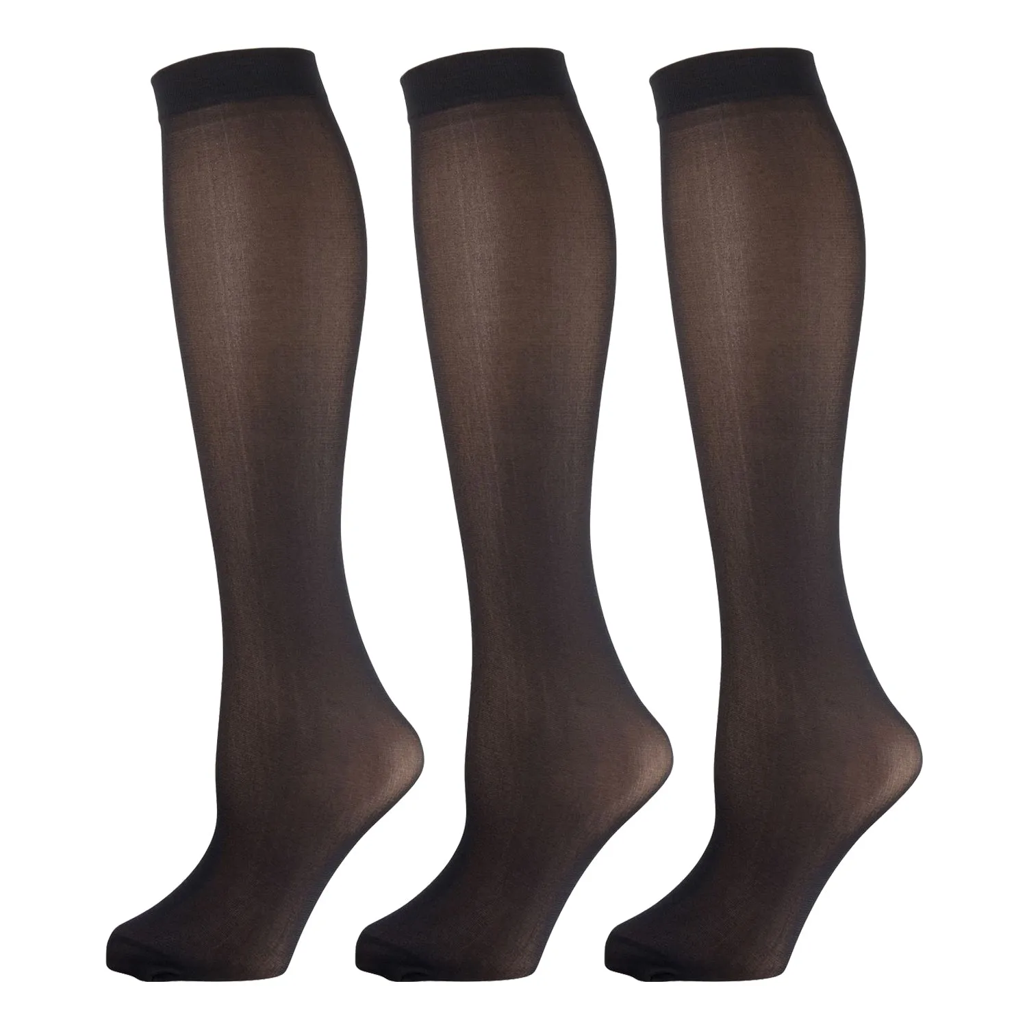 Women's Opaque Stretchy Spandex Knee High Trouser Socks, Size 9-11