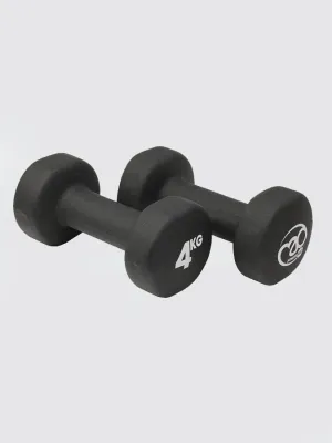 Yoga Mad Pair of 4Kg Neo Dumbbells Weights - Black